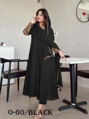 New Stylish Black Anarkali Gown