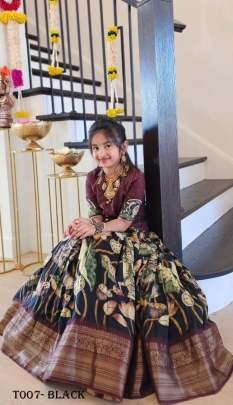 New Trending Zari Weaving Work Printed Stitched Lahenga Choli For Festive