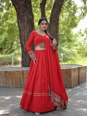 New Trendy Collection Red Gota Patti Work Lehenga Choli