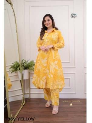 New Yellow  Lilan Cotton Co ord Set