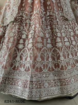 Nude Exclusive Heavy Butterfly Net Bridal Lehenga Choli