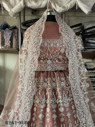 Nude Exclusive Heavy Butterfly Net Bridal Lehenga Choli