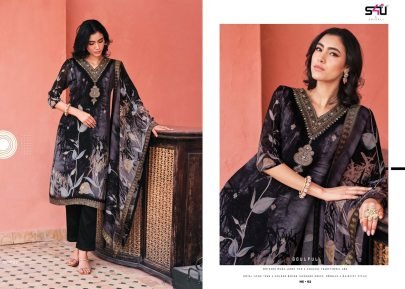 NUSRAT Catalog From S4u by Shivali Pure Organza Jacquard Kurta Pant Set