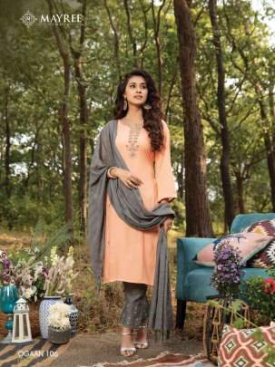 Ogaan Neck Work Straight Kurtis Cataloge By Mayree Brand