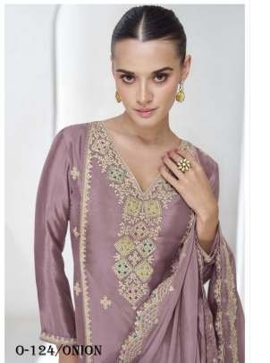 Onion Color Palazzo Set By Aashirwad Creation