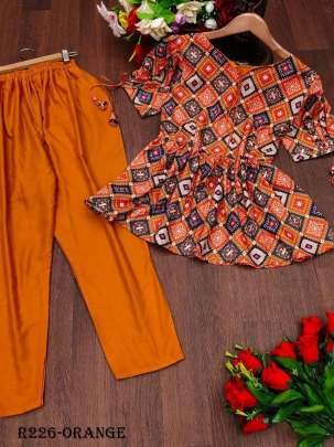 Mustred Casual Printed Rayon Muslin Coord Set