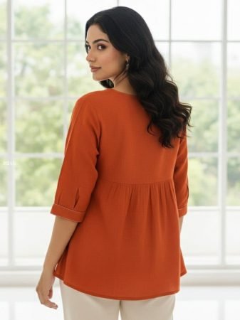 Ornage Soft Cotton Regular Wear Top