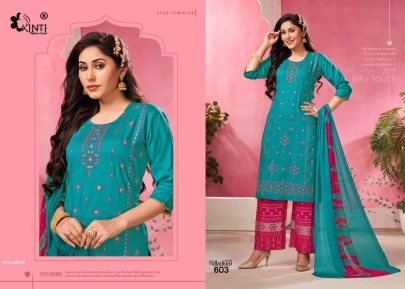 PALLADIUM By Kinti Rayon Kurti Pant And Dupatta Set