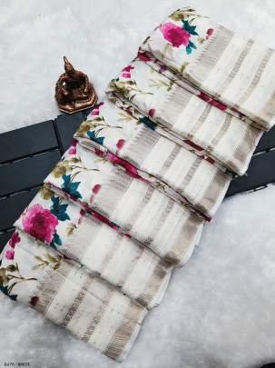 Pandhari Special Heavy Ethnic Dola Silk Floral Print Sequence Saree