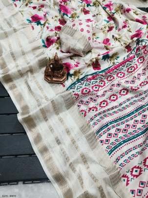 Pandhari Special Heavy Ethnic Dola Silk Floral Print Sequence Saree