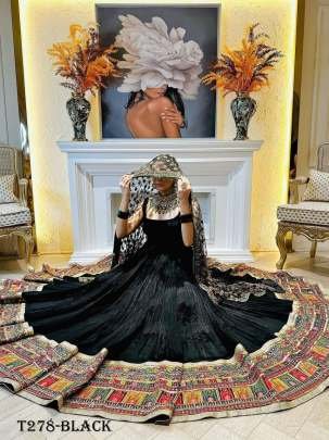 Party Wear Black Georgette Fancy Gown