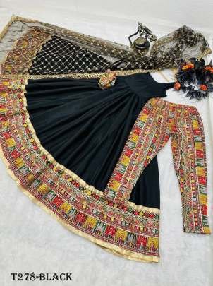 Party Wear Black Georgette Fancy Gown