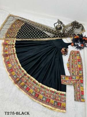 Party Wear Black Georgette Fancy Gown