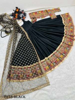 Party Wear Black Georgette Fancy Gown