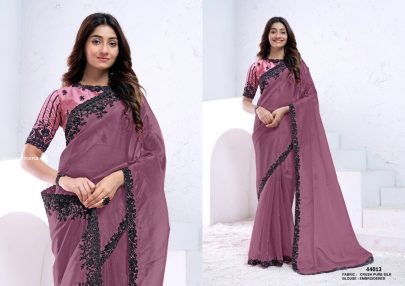 Party Wear Deep Purple Saree Collection By Mahotsav