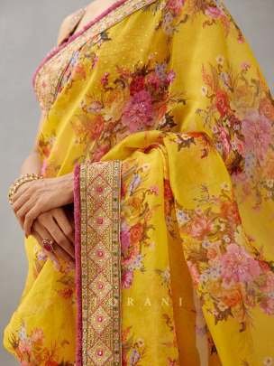 Party Wear Digital Printed Georgette Saree