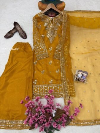 Party Wear Ethnic Outfit for Women With Sequins