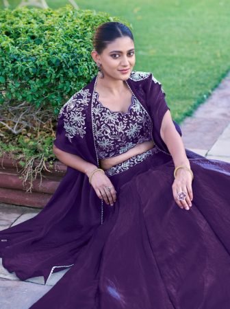 Party Wear Fully Stich Fandy Silk Lehenga Set With Shrug