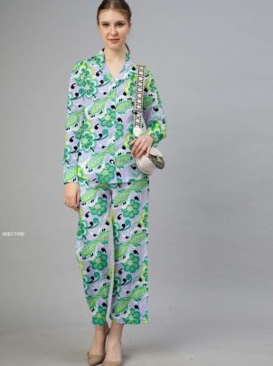 Party Wear Imported Magic Cotton Grey Co ord Set 