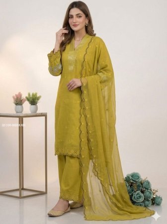 Party Wear Kurta Palazzo Dupatta Set for Women