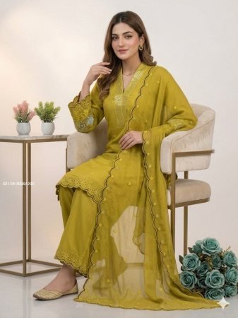 Party Wear Kurta Palazzo Dupatta Set for Women