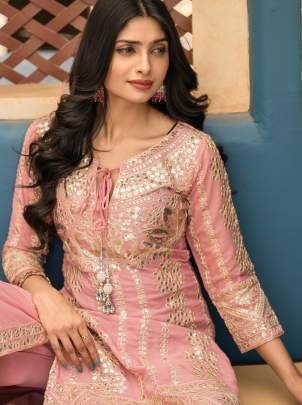 Party Wear Pink Kurti Eid Collection