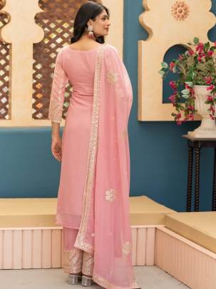 Party Wear Pink Kurti Eid Collection