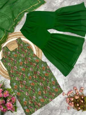 Party Wear Look New Top Palazzo And Dupatta