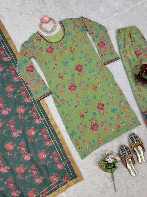 Party Wear Luxury Look Multy Work Georgette Top And Palazo Set