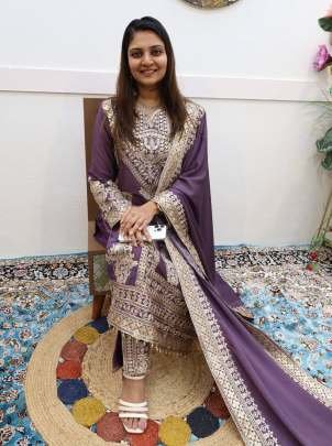 Party Wear readymade Chinon Silk Pakistani Suits