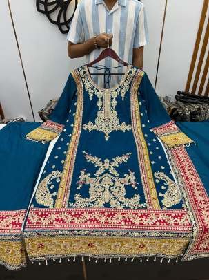 Party Wear Readymade Chinon Silk Suits