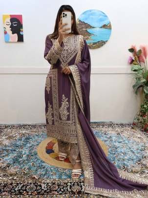 Party Wear readymade Chinon Silk Pakistani Suits