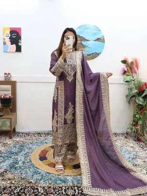 Party Wear readymade Chinon Silk Pakistani Suits