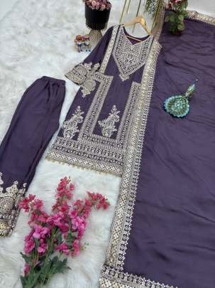Party Wear readymade Chinon Silk Pakistani Suits