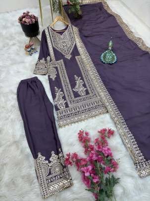 Party Wear readymade Chinon Silk Pakistani Suits