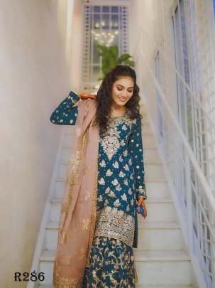 Party Wear Sequence Embroidery Work Sharara Suits