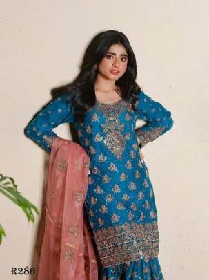 Party Wear Sequence Embroidery Work Sharara Suits