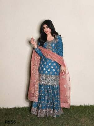 Party Wear Sequence Embroidery Work Sharara Suits
