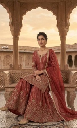 Party Wear Sharara Suit with Heavy Sequence Work