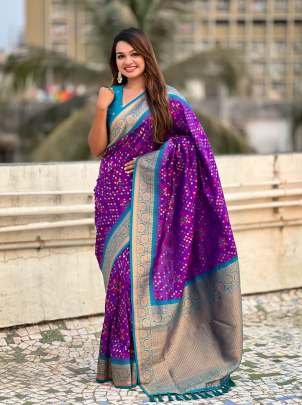 Patola Silk Sarees With Meenakari Ikkat Designs