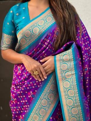 Patola Silk Sarees With Meenakari Ikkat Designs
