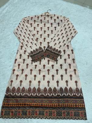 Peach Ethnic Royale Printed Men’s Kurta