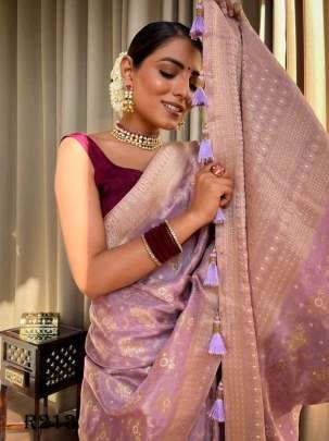 Onion Luxury Look Pure Banarasi Soft Silk Saree