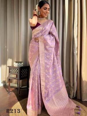 Onion Luxury Look Pure Banarasi Soft Silk Saree