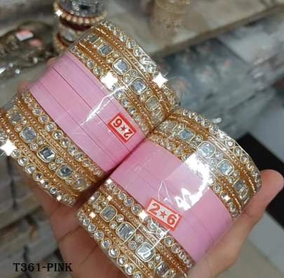 Pink And Golden Bangles