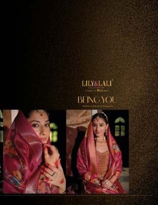 Pink Colour Organza Jacquard Kurti Pant Dupatta Set