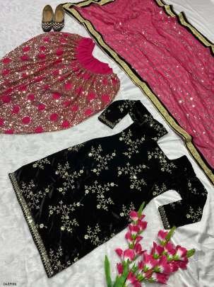 Pink Designer Embroidered Georgette Readymade Patiyala Salwar Suit