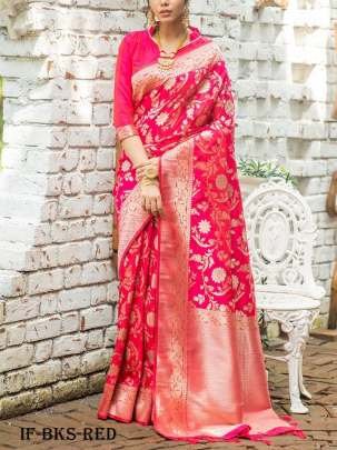 Pink Designer Soft Banarasi Katan Silk Saree