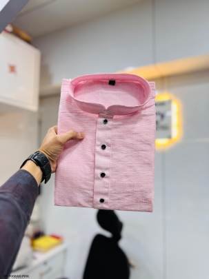 Pink Poshak Soft Jacquard Buti Men Kurta With Pajama