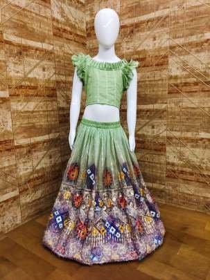 Pista Kids Multi Work Georgette Girls Lehenga Choli